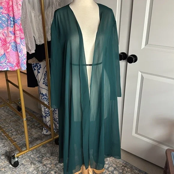 Mother Of The Bride Knee Length Chiffon Lace Formal Dress Teal Green SZ 12 NWOT - Picture 2 of 14